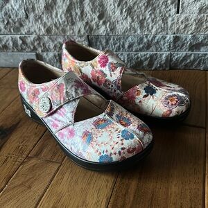 Alegria by PG Lite professional nursing shoes 38‎ Floral Leather US 7.5